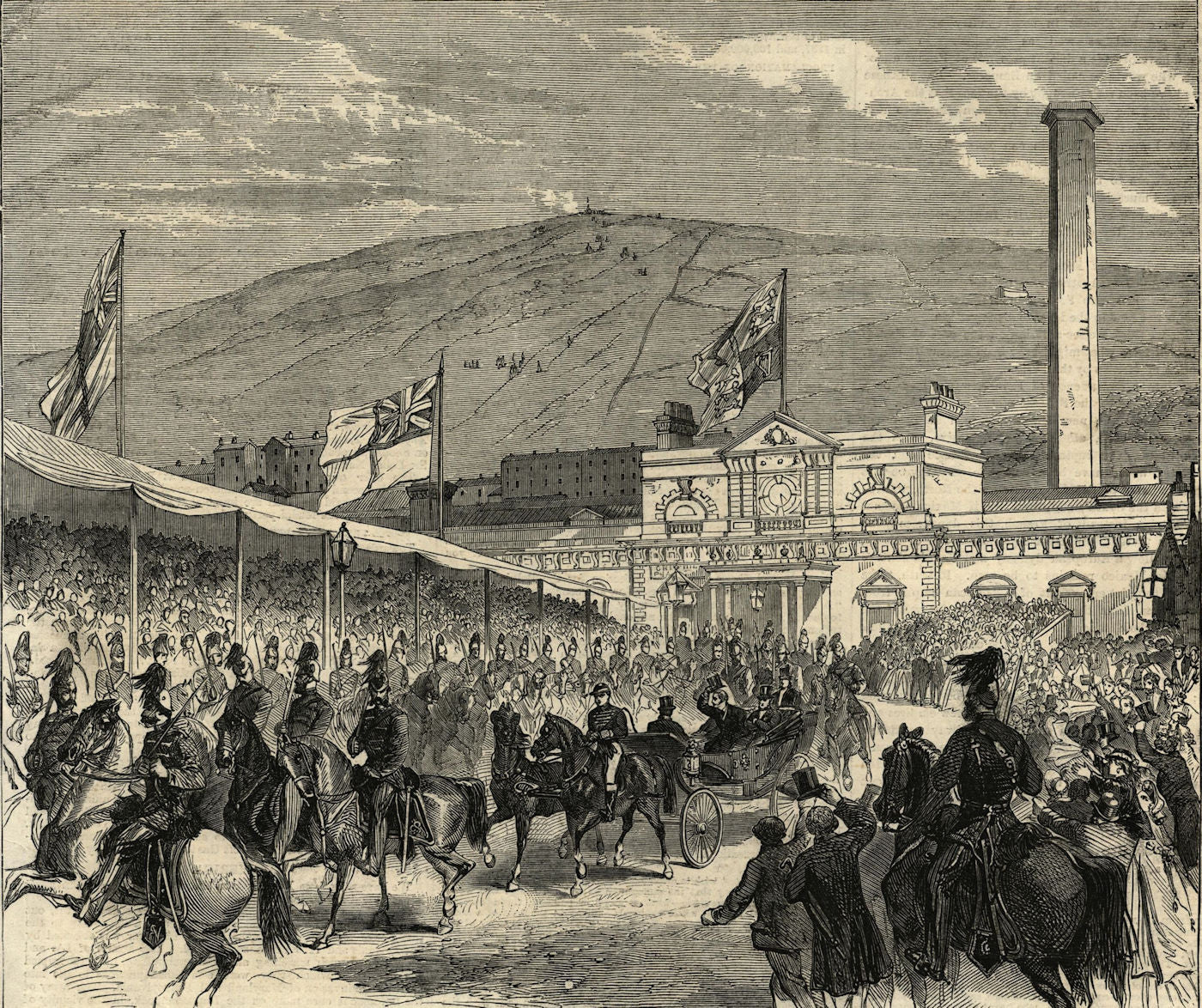 Prince of Wales (later Edward VII) visit to Halifax: The arrival. Yorkshire 1863